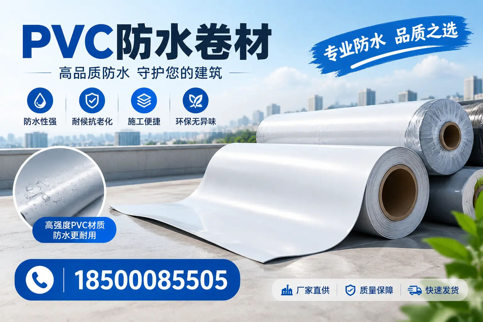 常见pvc防水卷材选型误区，保定用户必看